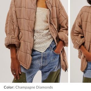 Free people quilted dolman jacket